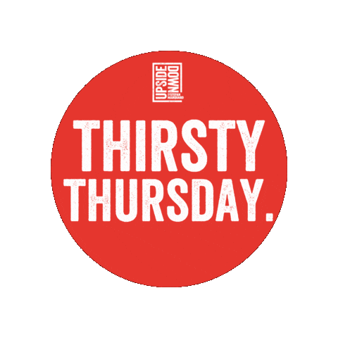 Thirsty Thursday Sticker by Stefan Marquard