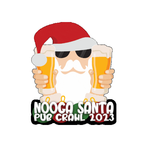 Santa Pub Sticker by Nooga Nightlife