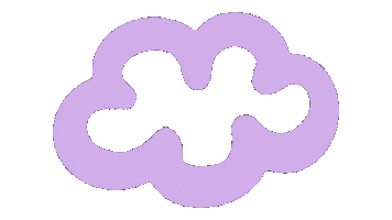 Cloud Wolk Sticker by Okido Creations