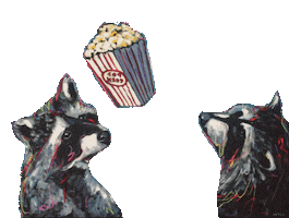 Party Popcorn Sticker by Will Eskridge