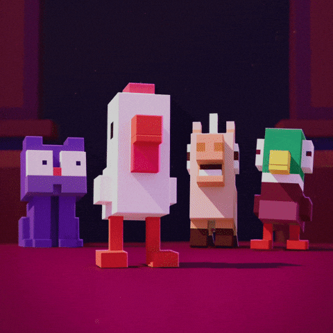Scared Hipster Whale GIF by Crossy Road