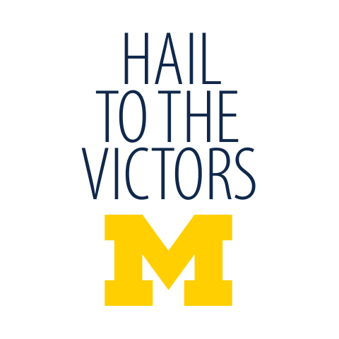 Hail To The Victors Blockm Sticker by University of Michigan Admissions