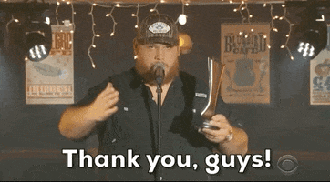 Luke Combs Thank You Guys GIF by Academy of Country Music Awards