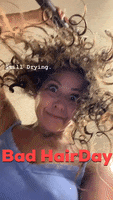 bad hair day smile GIF by Tricia  Grace