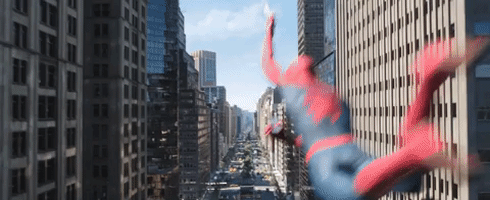 swinging spider-man GIF