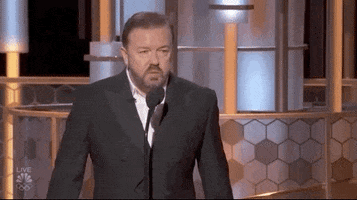 Ricky Gervais Time GIF by Golden Globes