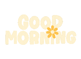 Good Morning Flower Sticker