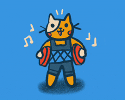 abitan dance music cat cartoon GIF