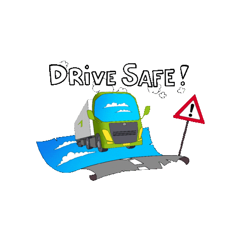 Drive Be Safe Sticker by Transpress