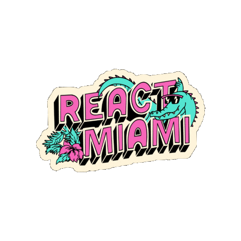 React Miami Sticker
