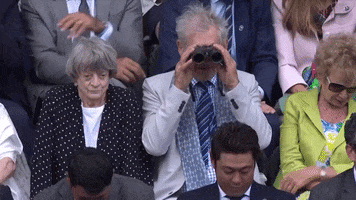 ian mckellen binoculars GIF by Wimbledon