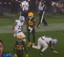 Detroit Lions Headstand GIF