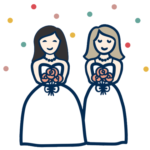 Bride Groom Sticker by Polka Dot Wedding