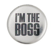 Boss Button Sticker by BusyBeaverButtonCo