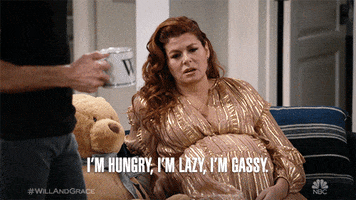 Hungry Debra Messing GIF by Will & Grace