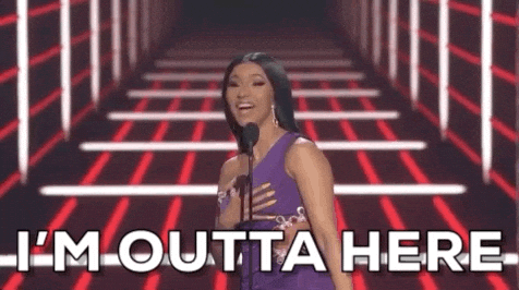 Leaving Cardi B GIF by Billboard Music Awards - Find & Share on GIPHY