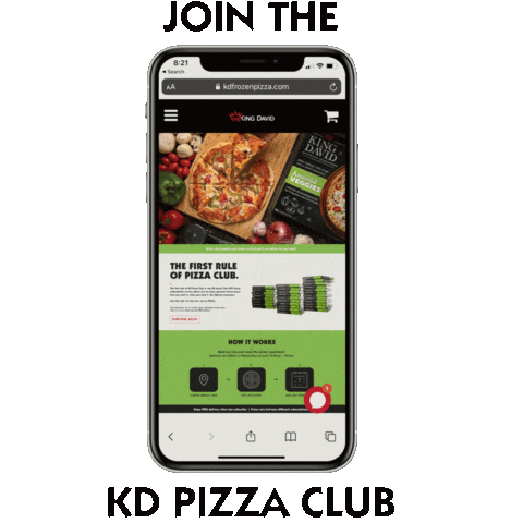 King David Frozen Pizza Sticker