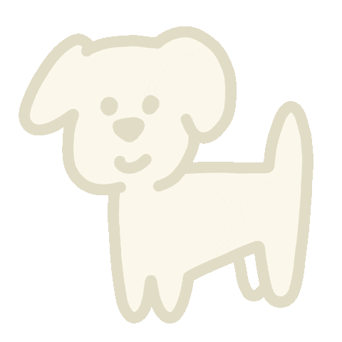 犬 Beige Sticker