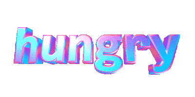 hungry text Sticker