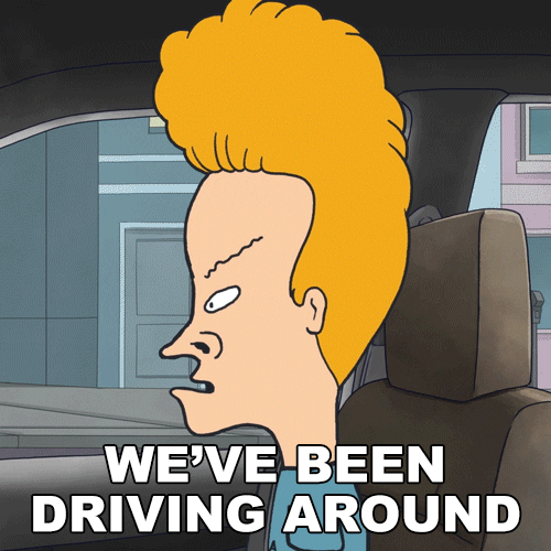 Driving Beavis And Butthead GIF by Paramount+