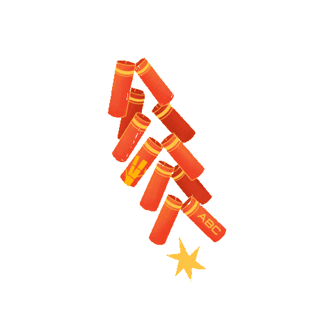 Lunar New Year Abc Sticker by Asianborrelclub