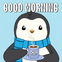 Good Morning Coffee GIF by Pudgy Penguins