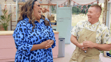 Happy Laugh GIF by The Great British Bake Off