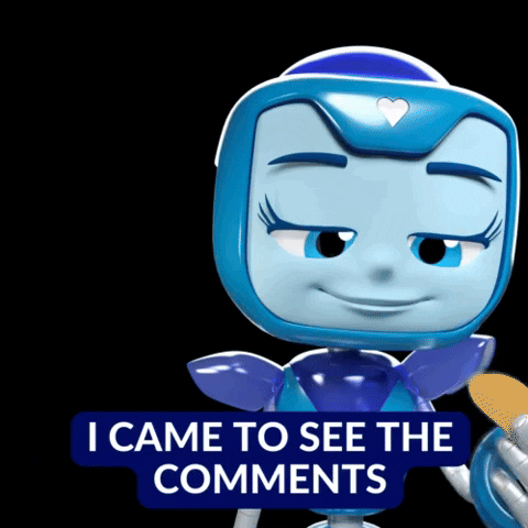 Comments Eating GIF by Blue Studios