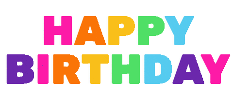 Happy Birthday Rainbow Sticker for iOS & Android | GIPHY