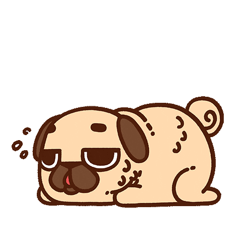 Melt Melting Sticker by Puglie Pug