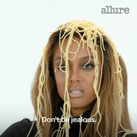 Pasta Tyra GIF by Allure - Find & Share on GIPHY