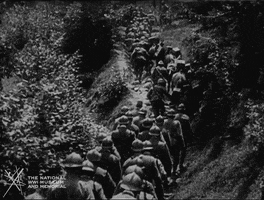 NationalWWIMuseum black and white french military footage GIF