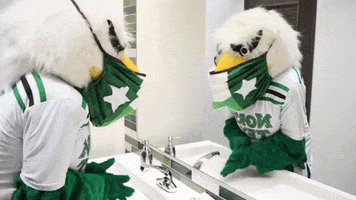 Wash Hands Face Mask GIF by University of North Texas
