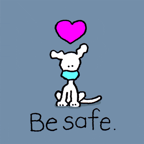 Stay Safe Take Care GIF by Chippy the Dog
