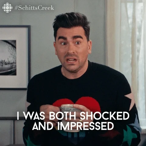 Shocked Schitts Creek GIF by CBC
