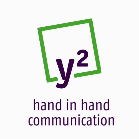 y² – hand in hand communication GIF