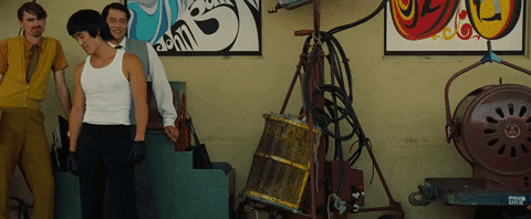 Once Upon A Time In Hollywood Bruce Lee Thrown Into Car Cliff Booth GIF
