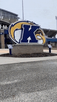 Rolling The Wheel GIF by Kent State Football