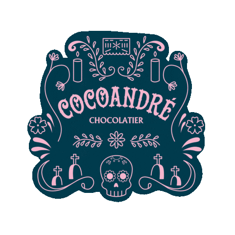 Day Of The Dead Dallas Sticker by CocoAndre Chocolatier