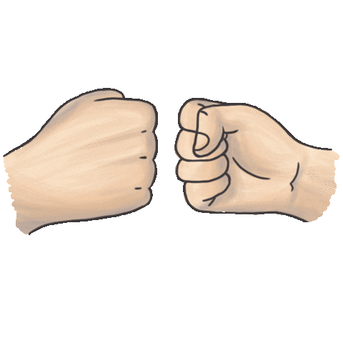Hand Fist Bump Sticker By Sticker for iOS & Android | GIPHY