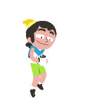 happy cartoon character