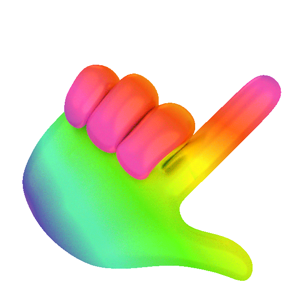 Pointing Up Sticker Rainbow Point Up Sticker by We Aim to Please for iOS & Android | GIPHY