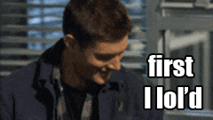 Dean Winchester Laughing GIF