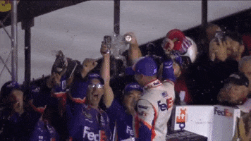 Happy Denny Hamlin GIF by NASCAR