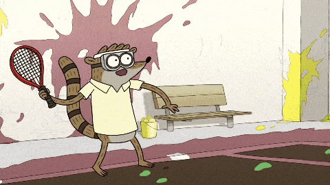 Rigby Hamboning Gif