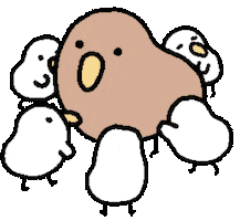 Bird Hug Sticker