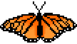 Monarch Butterfly Pixel Sticker