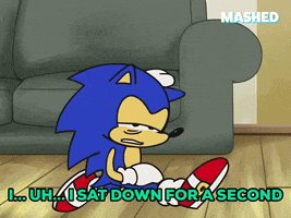 Tired Sonic The Hedgehog GIF by Mashed