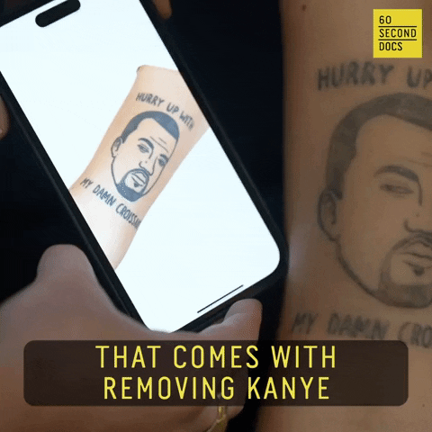 Kanye Tattoo Removal GIF by 60 Second Docs