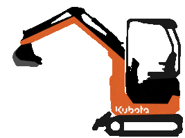 Construction Excavator Sticker by Kubota UK